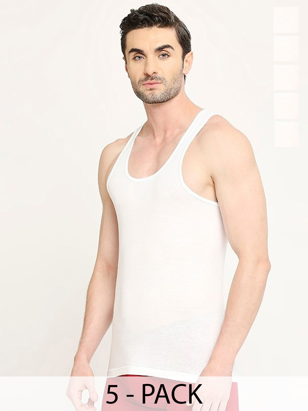 CAVENDERS 5-Pcs Pure Cotton Breathable Innerwear Vests C20=-SWIFT---5- ---85
