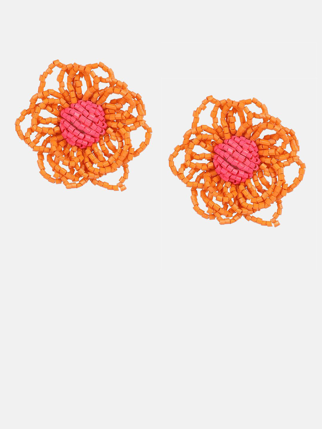 BITCH PLZZ ACCESSORIES Artificial Beaded Floral Flower Studs