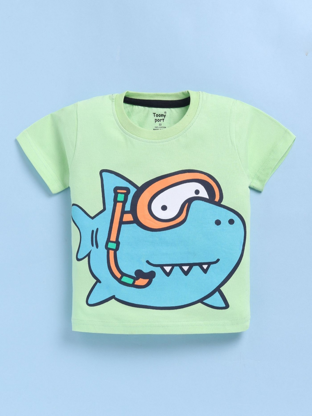 Toonyport Boys Animal Graphic Printed Round Neck Cotton T-shirt