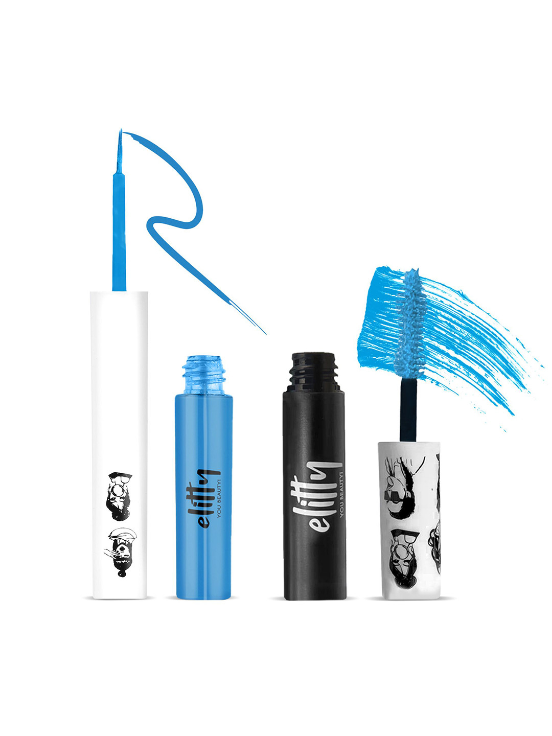 Elitty Set Of 2 Pop Color Eyeliner - 4 ml - Santorini & Mascara - 5 ml - It's Giving