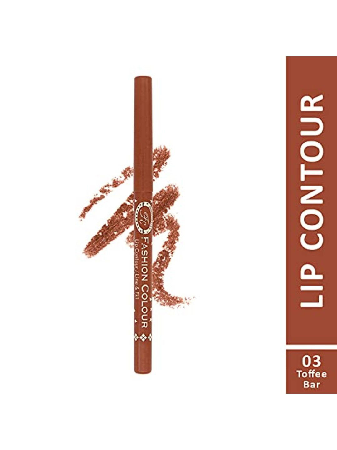 Fashion Colour Line And Fill Waterproof Matte Lip Contour Lipliner -Toffee Bar 3