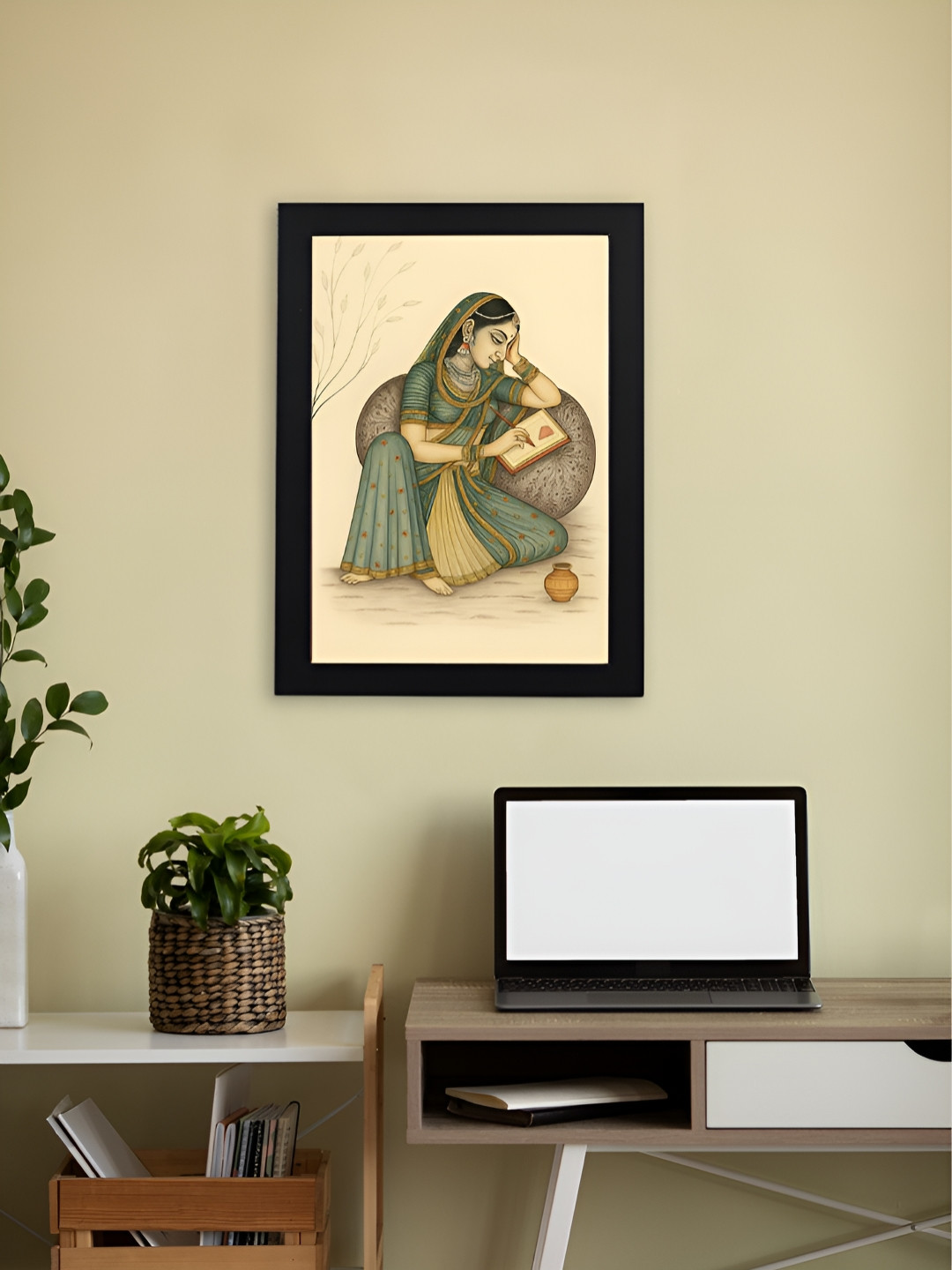 Giftii Black & Green 1 Piece Wood Other Wall Paintings