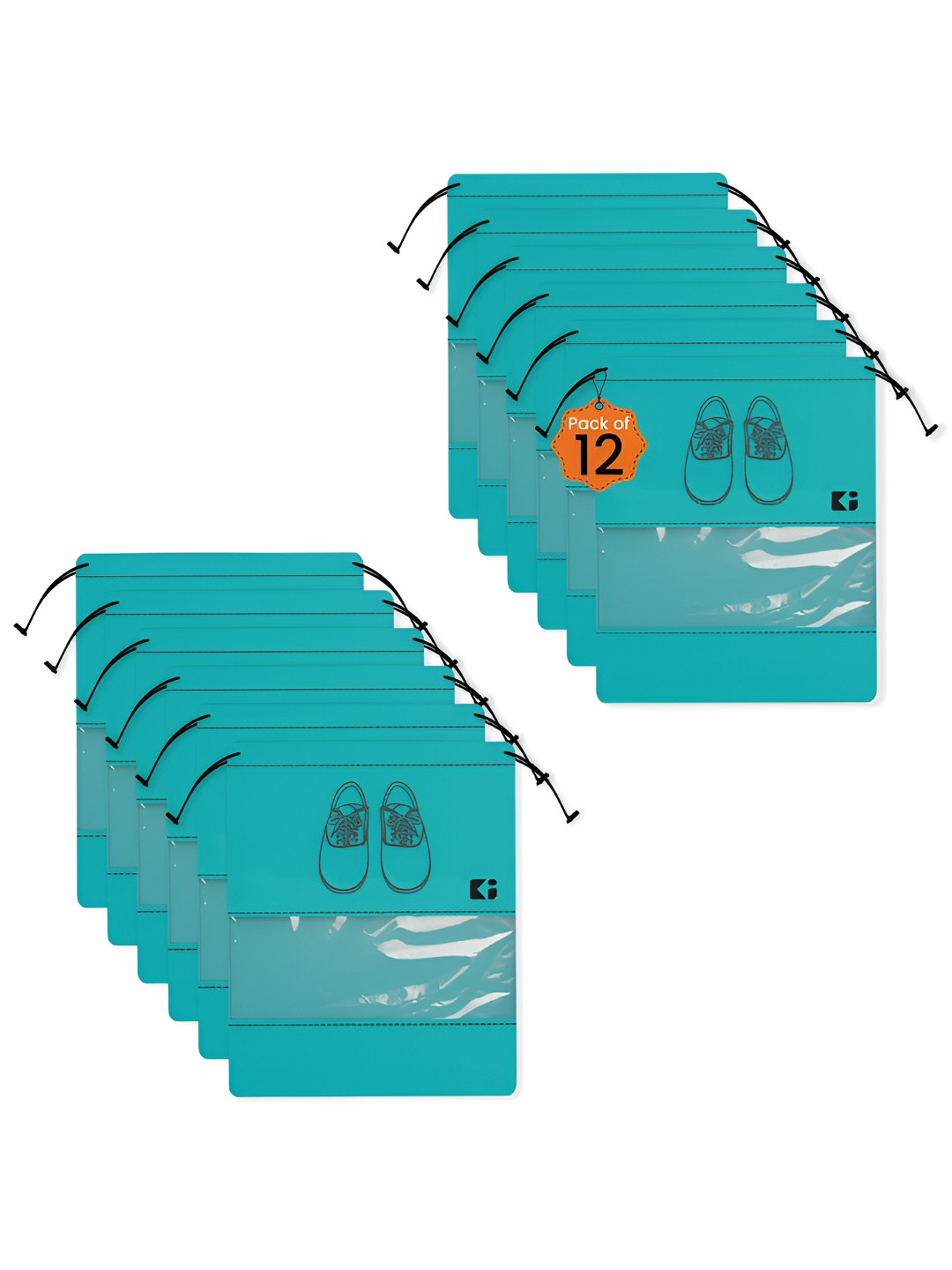 Aura Green 12 Pcs Shoe Bag for Storage Shoe Cover Travelling Shoe Organiser