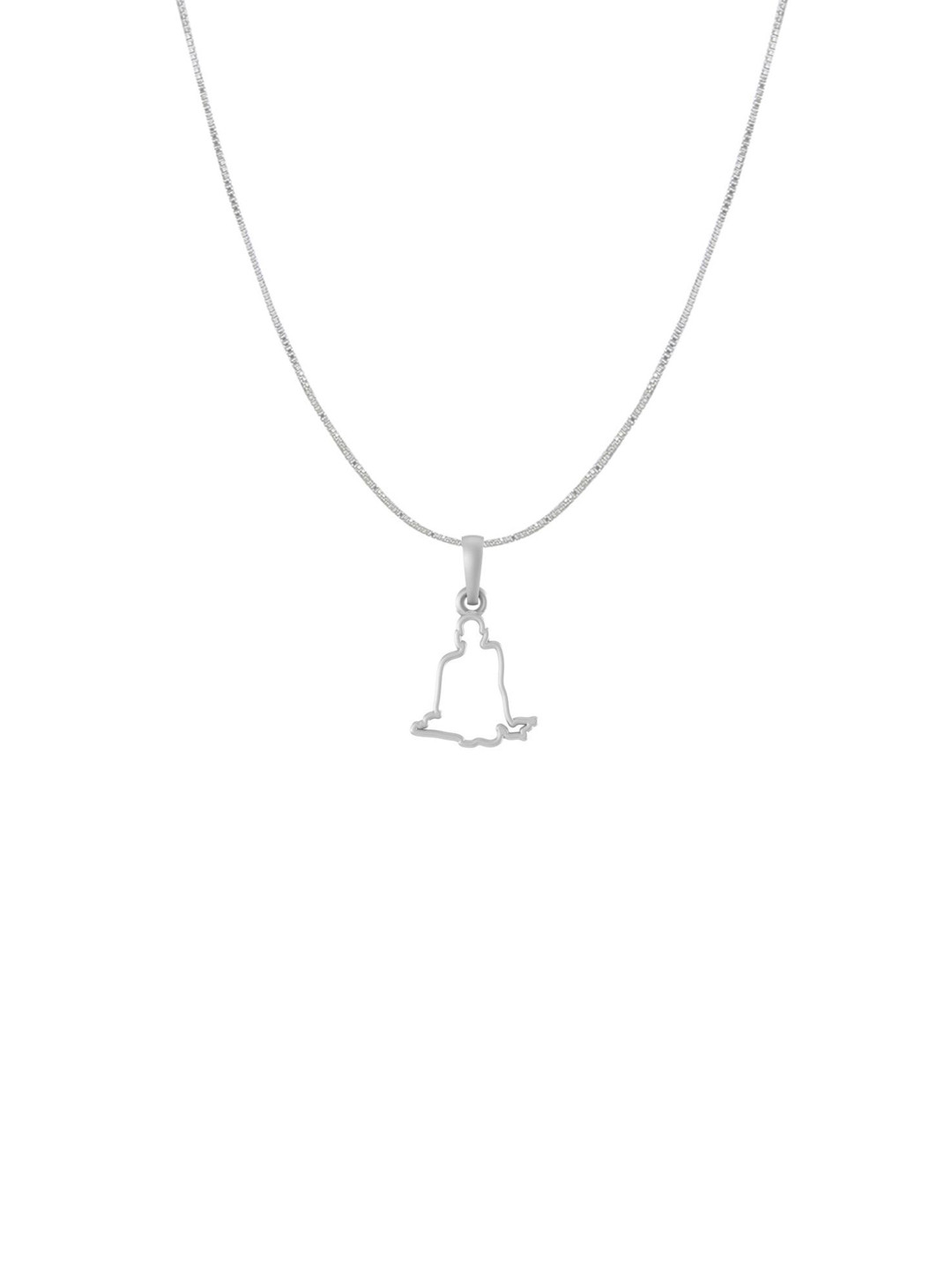 AKSHAT SAPPHIRE 92.5 Sterling Silver Contemporary Samarth Figure Pendant Chain