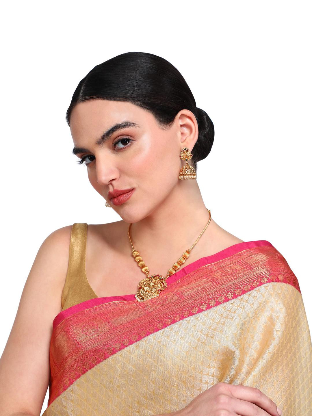 ORBIS Gold-Plated Stones & Beaded Jewellery Set