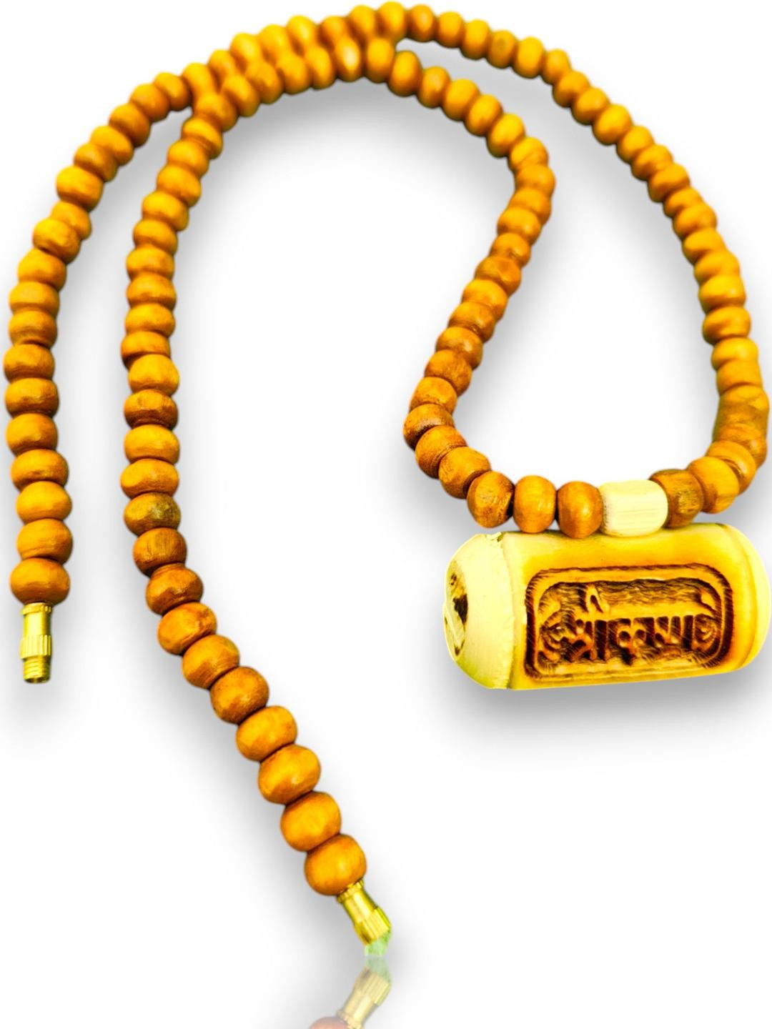 Anvika Sandalwood Krishna Tulsi Mala Kanthi Mala Wood Chain Wood Necklace