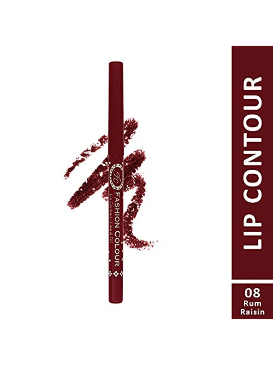 Fashion Colour Line And Fill Lip Contour Matte Lipliner - Rum Raisin 8