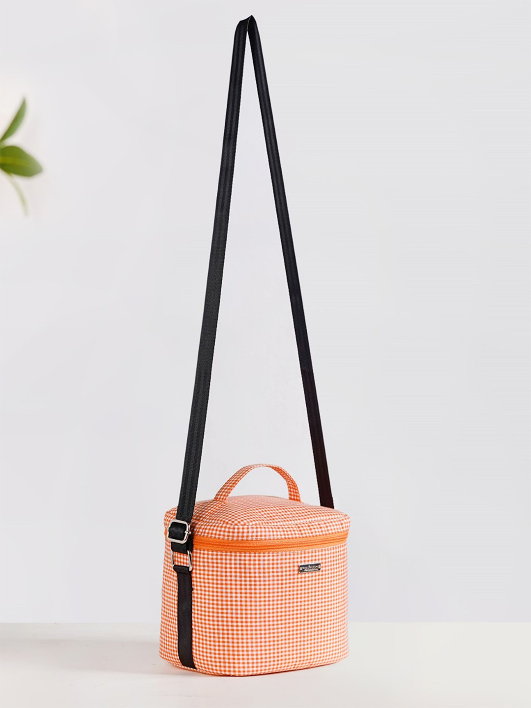 Nestasia Checked Tangerine Vichy Insulated Lunch Bag