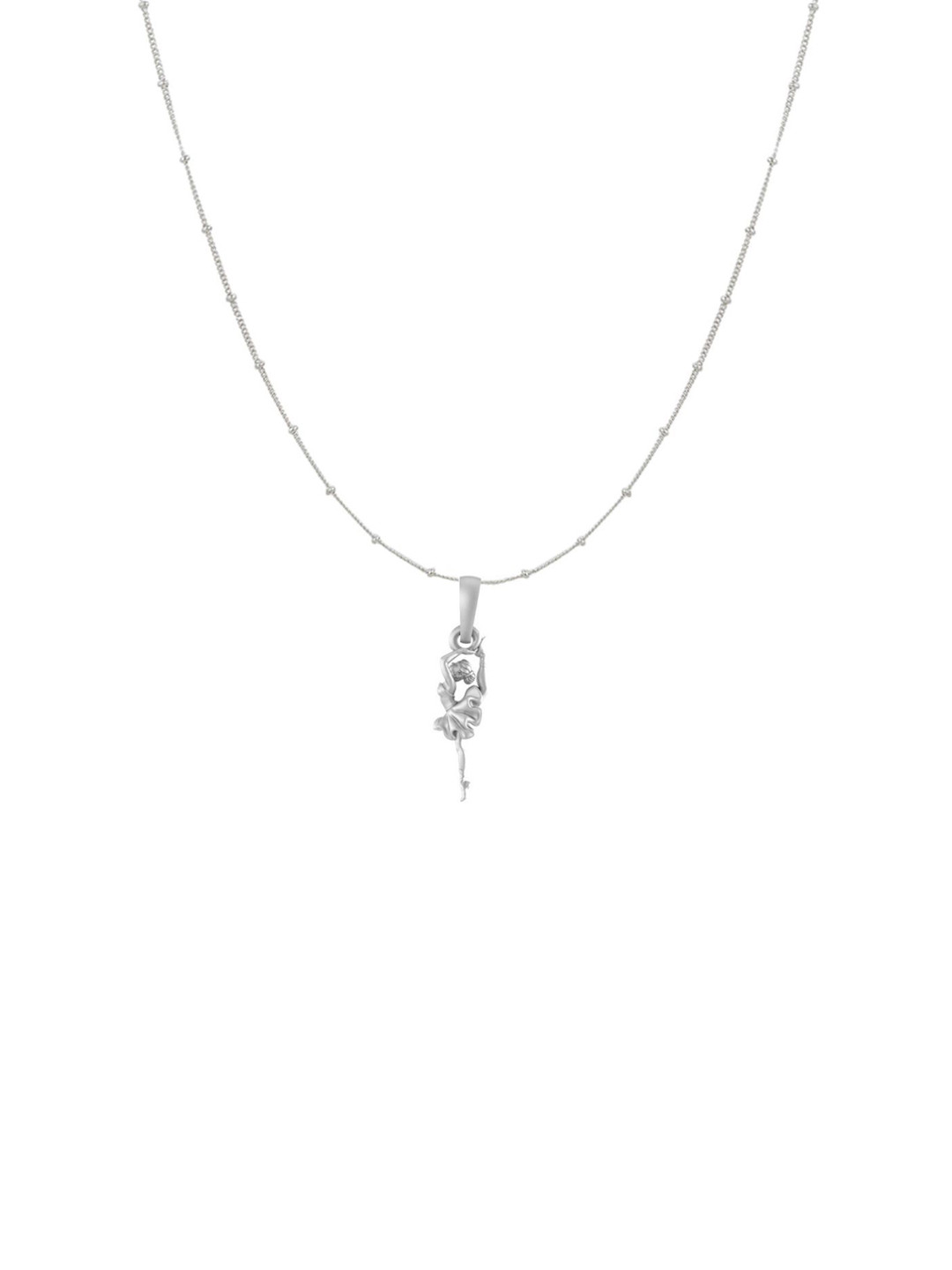 AKSHAT SAPPHIRE 92.5 Sterling Silver Contemporary Dancing Girl Pendant Chain