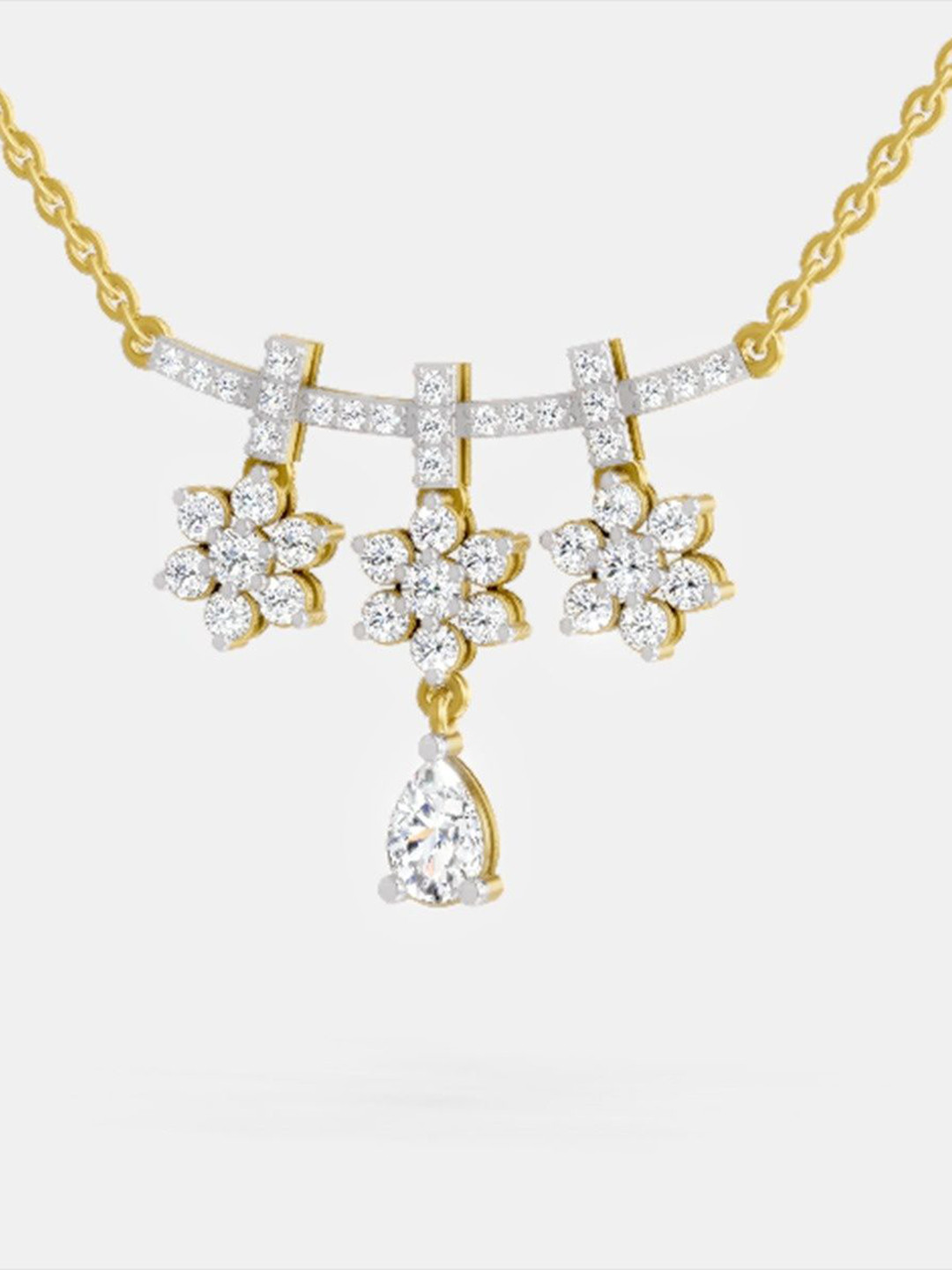Sparkles 14KT Necklace And Chains Diamond 1.58 Carat