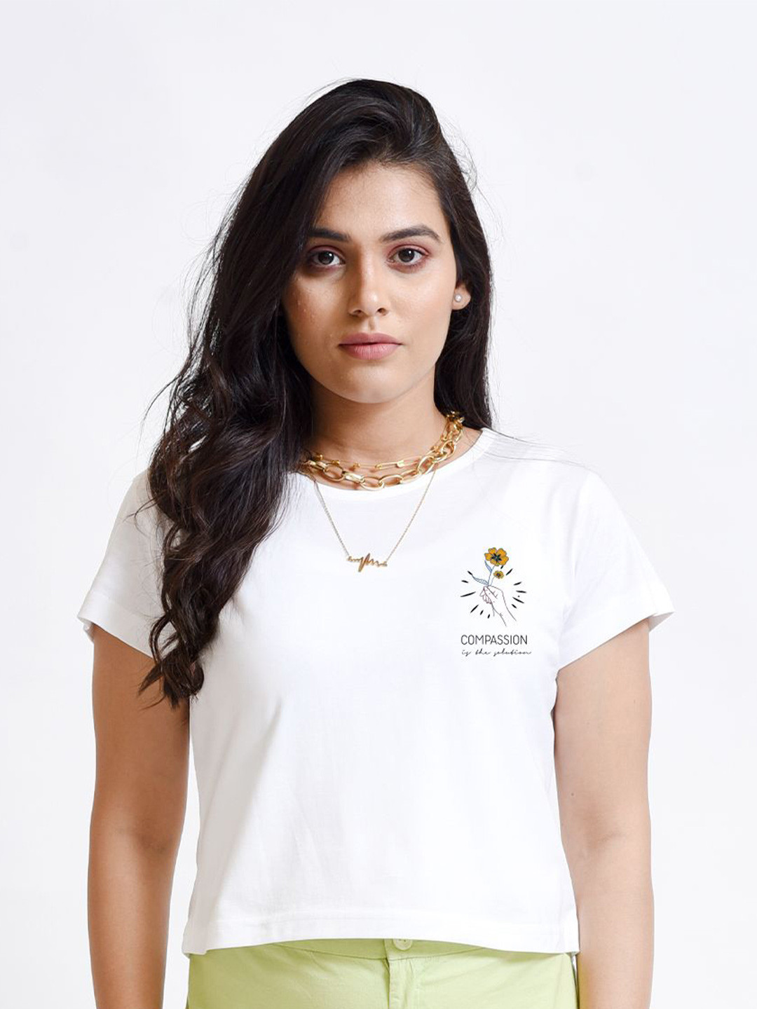 Bloopers Store Women Print Sheen Cotton Tank Crop Top