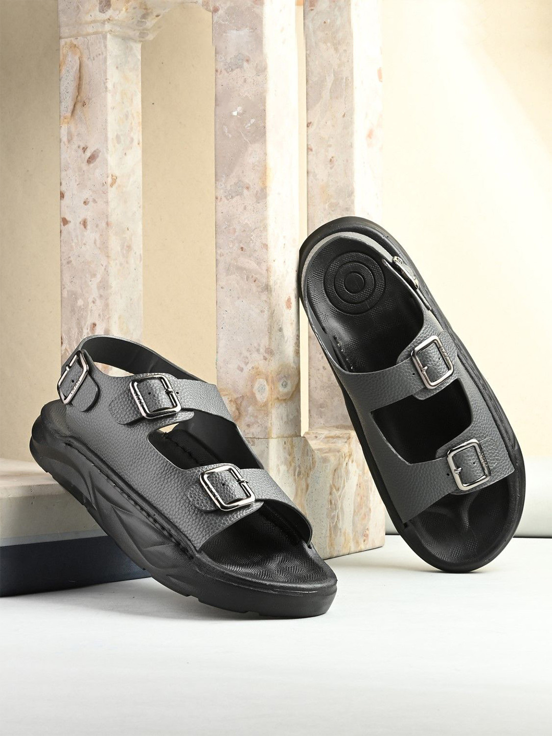 Rising Wolf Men Buckle Comfort Sandals