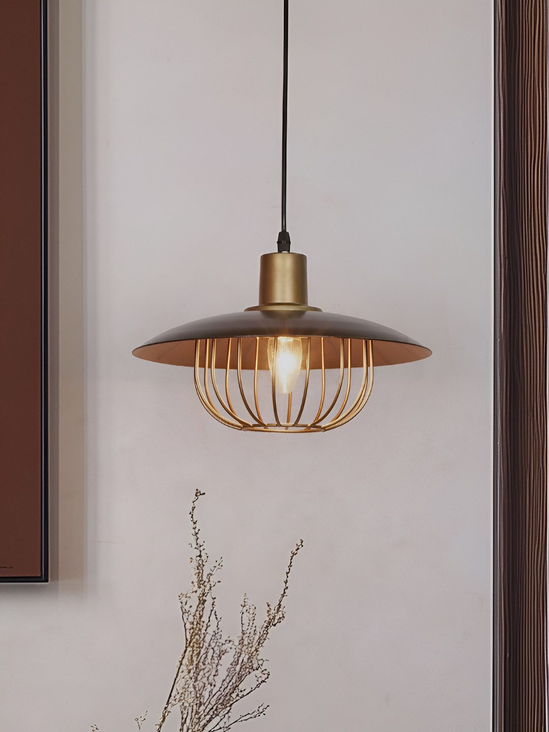 Fos Lighting Brown Textured Ceiling Lamp