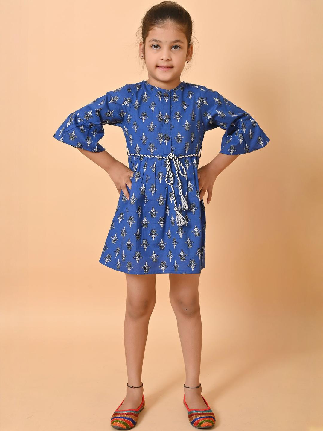 JEXPORT Girls Blue Pure Cotton Clothing Set