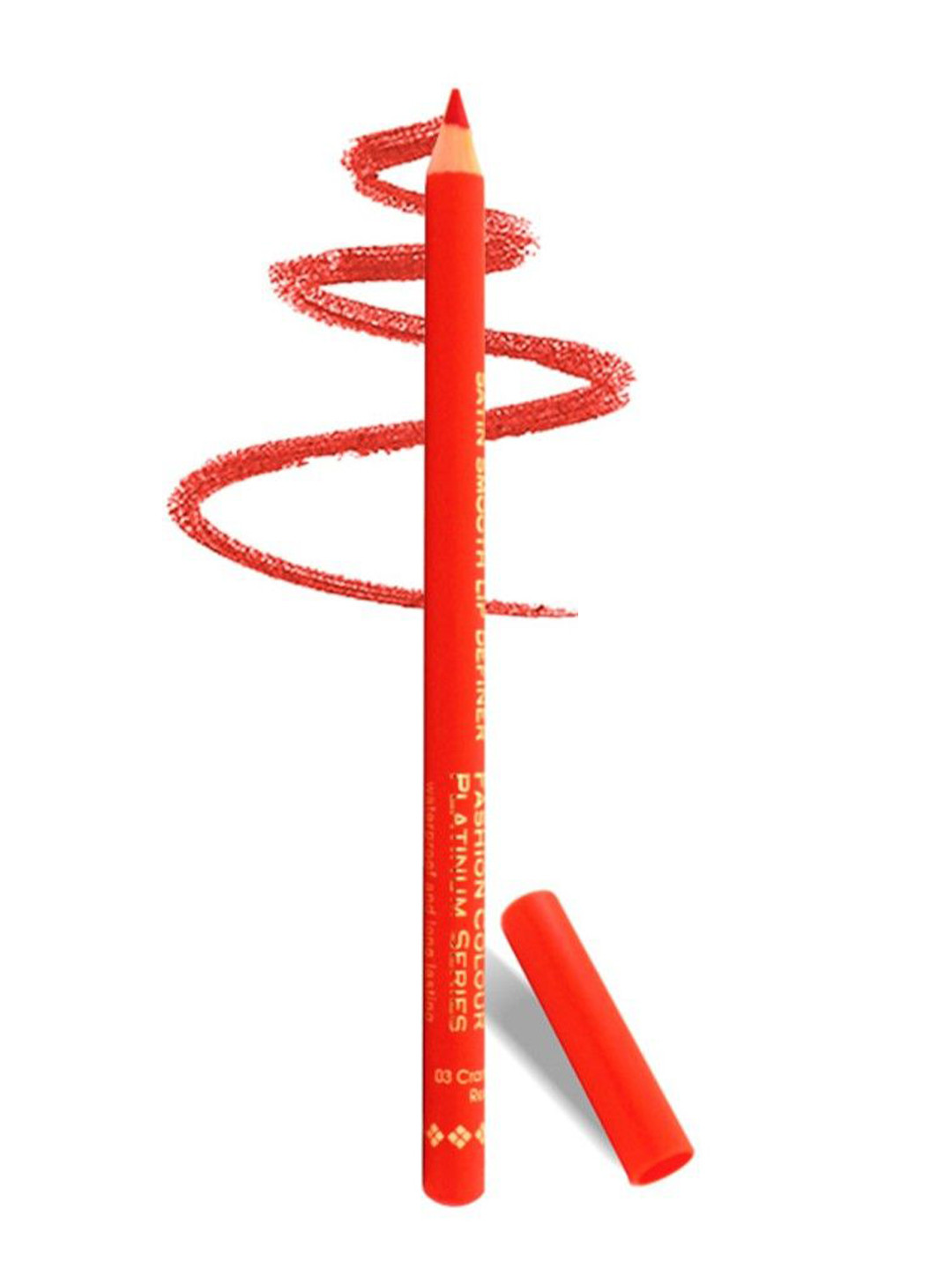 Fashion Colour Platinum Waterproof Definer Matte Lipliner Pencil - Cranberry Red 3