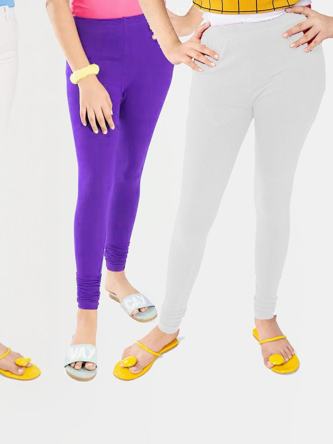 Tik Tok WEARS Girls Purple Churidar Length Leggings