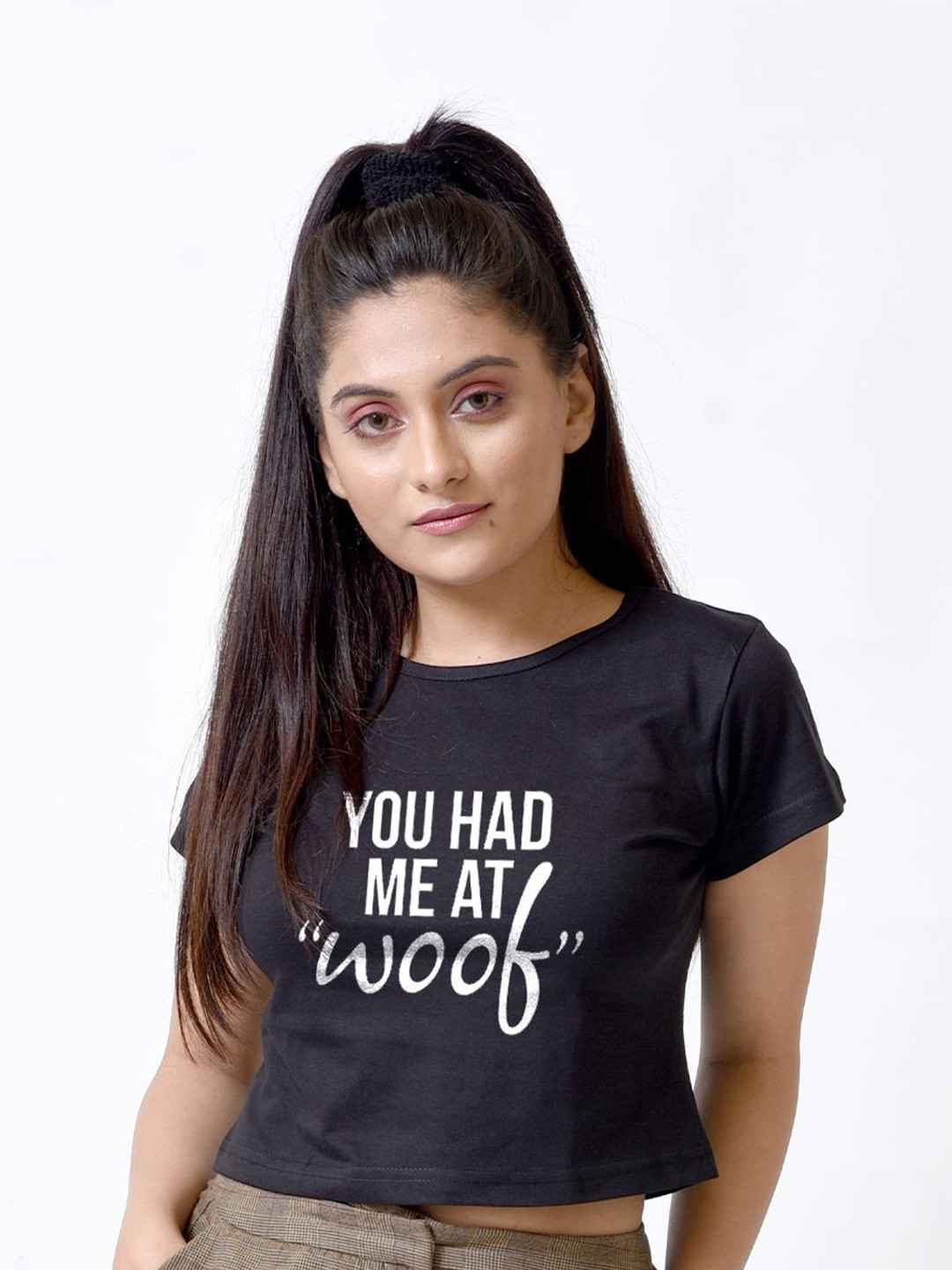 Bloopers Store Women Graphic Print Cotton Tank Crop Top