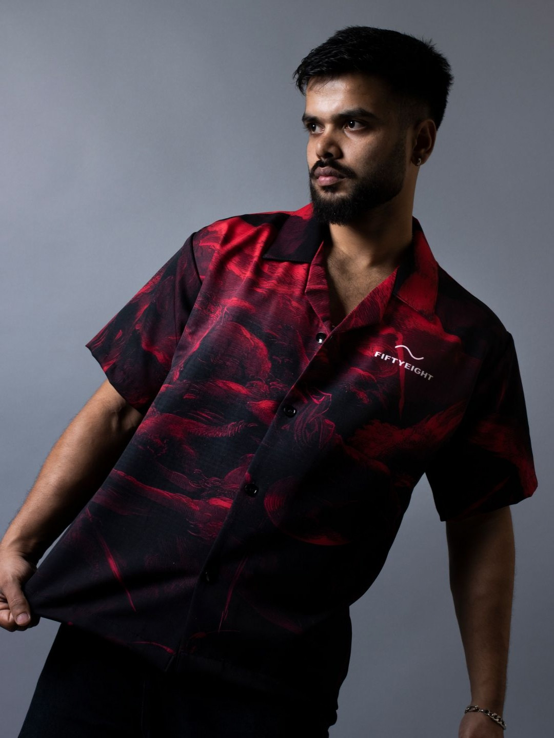 FiftyEight Men Abstract Printed Casual Shirt