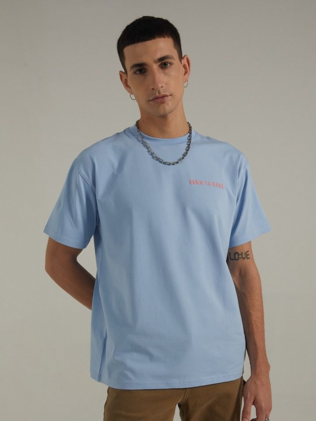 Benvenuto Grazie Humour And Comic Printed Bugs And Bunny Cotton Round Neck T-shirt