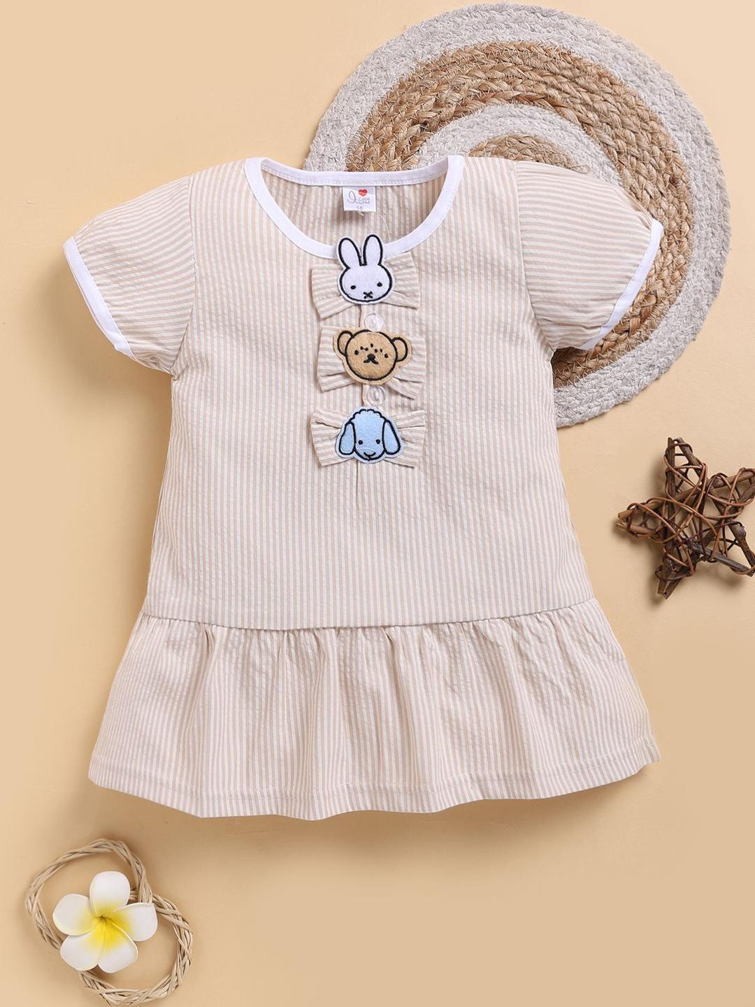 I LOVE MOM Striped Drop-Waist Dress