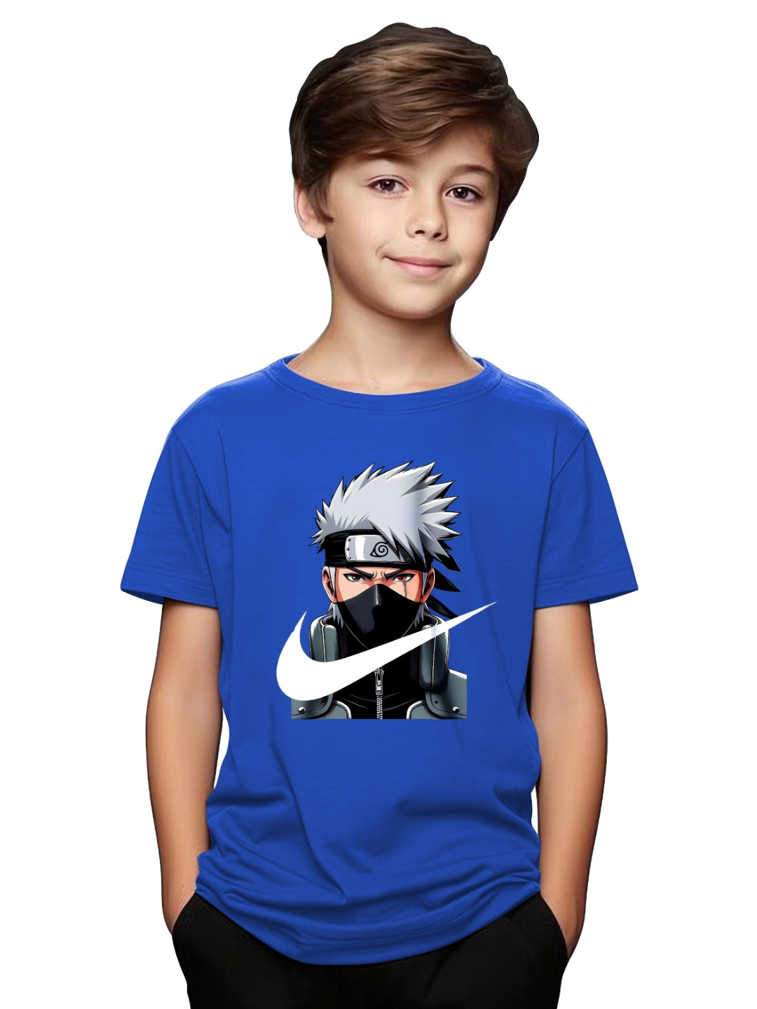 LONDON STREETS Kids-Unisex Anime Graphic Printed Cotton T-shirt