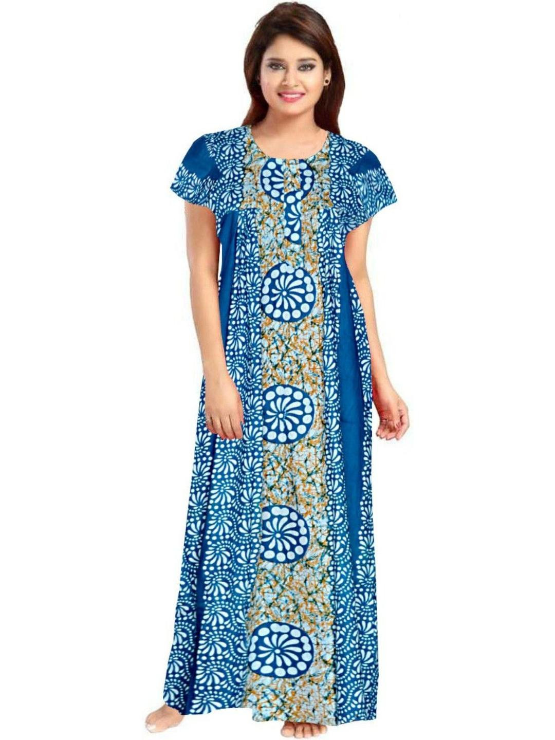 AAKARSHANA CREATION Women Printed Cotton Nightdress