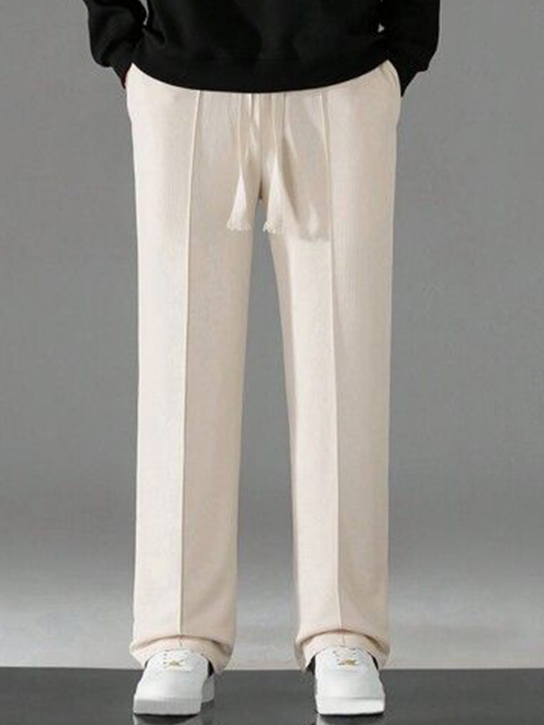 The Modern Soul Men Loose-Fit Cotton Mid-Rise Track Pants