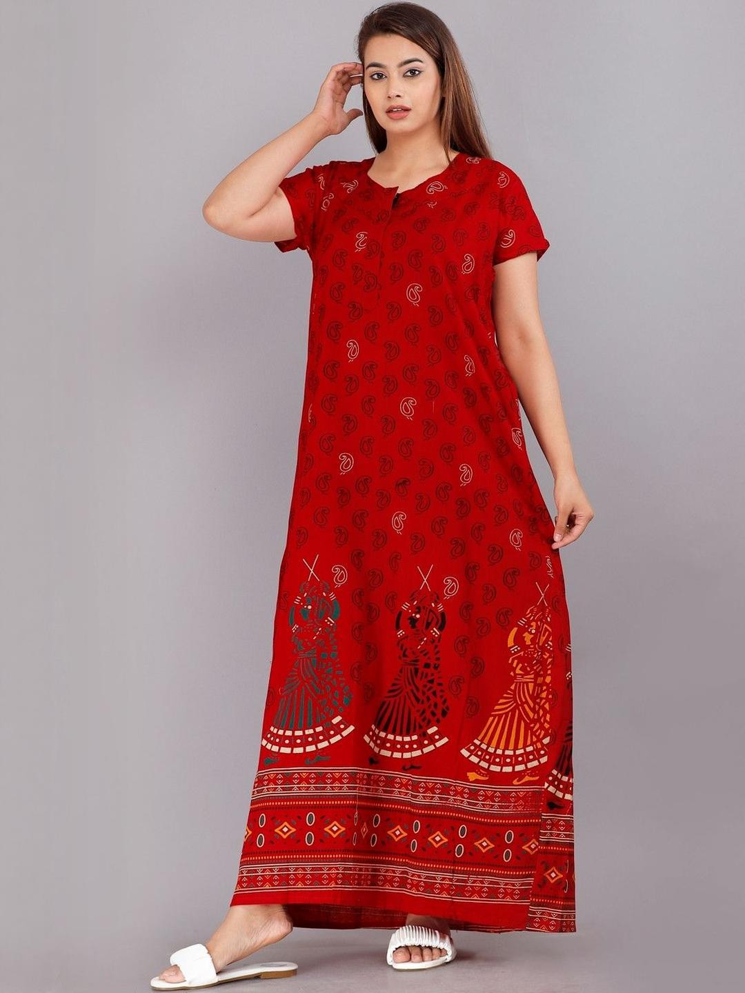 AAKARSHANA CREATION Women Maternity/Nursing Nighty (Multicolor)