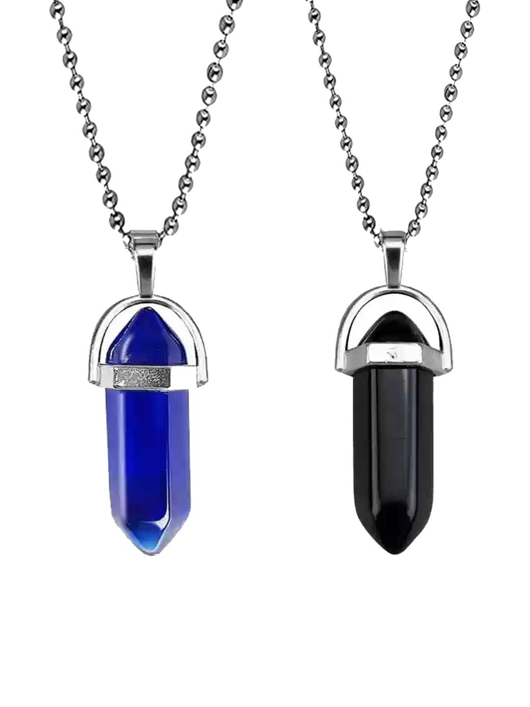 Anvika Blue Brass Pendant