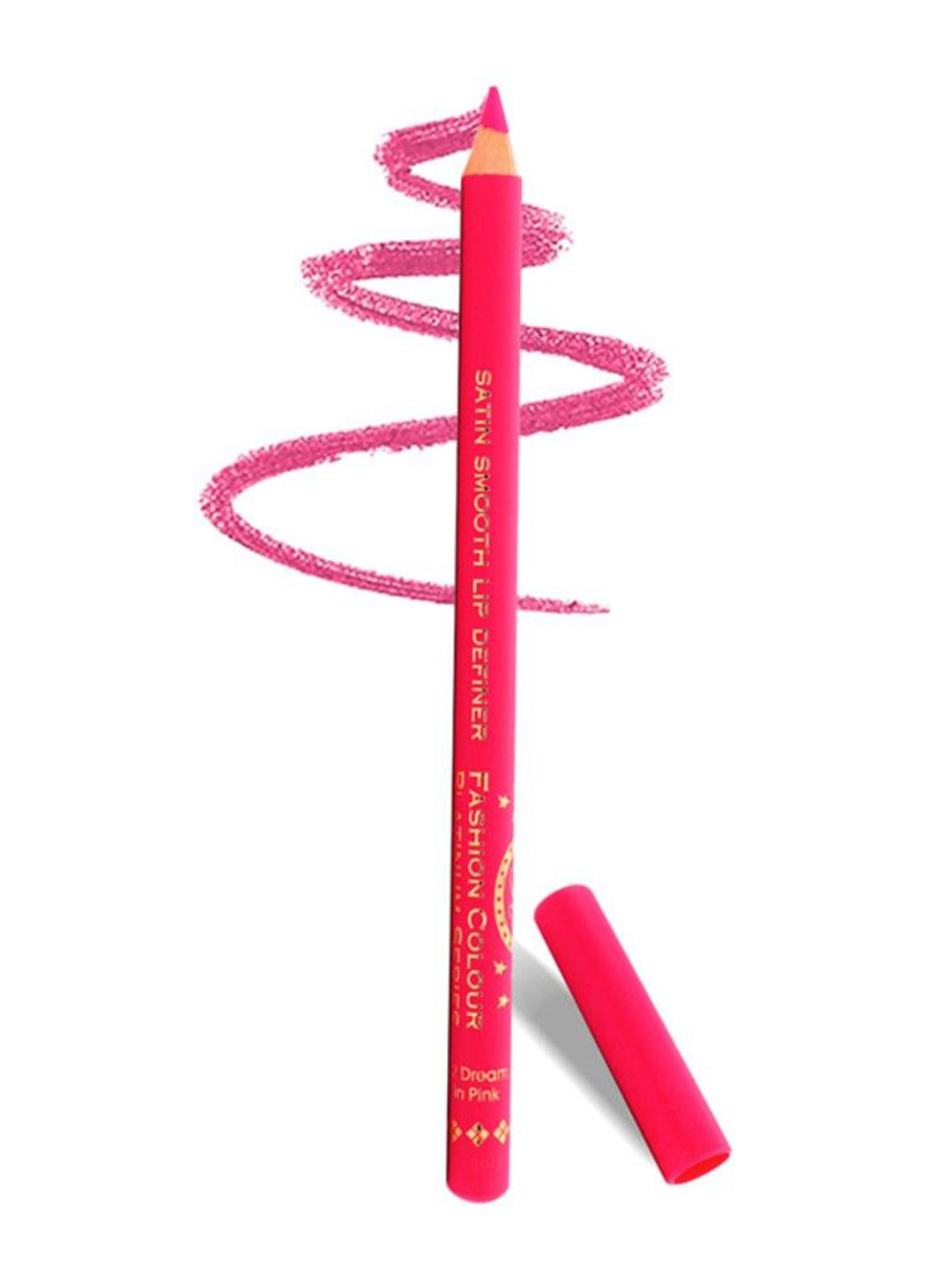 Fashion Colour Platinum Satin Smooth Lip Definer Matte Lipliner Pencil - Dream In Pink 12