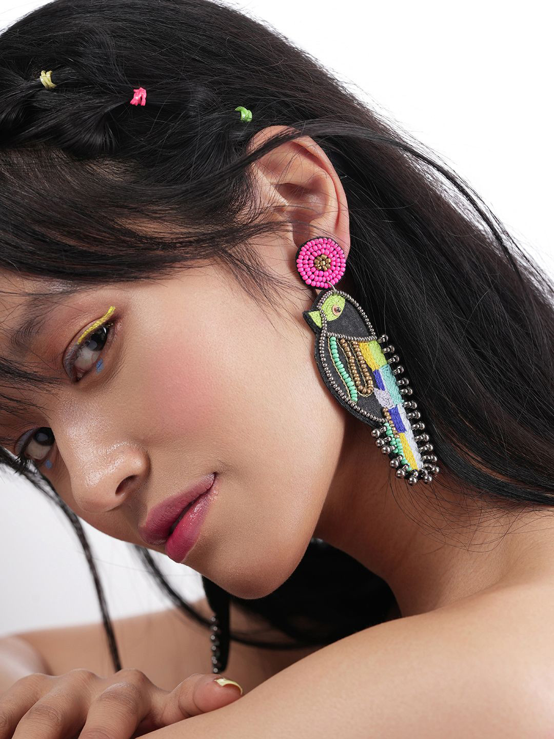 BITCH PLZZ ACCESSORIES Artificial Beaded Contemporary Drop Earrings
