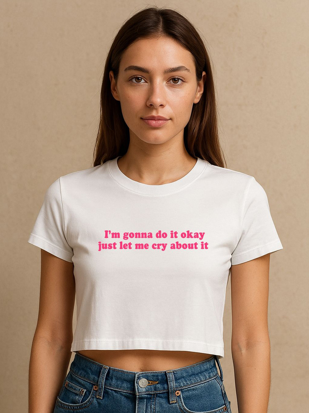 Art By Ritik Women Let Me Cry Crop T-Shirt