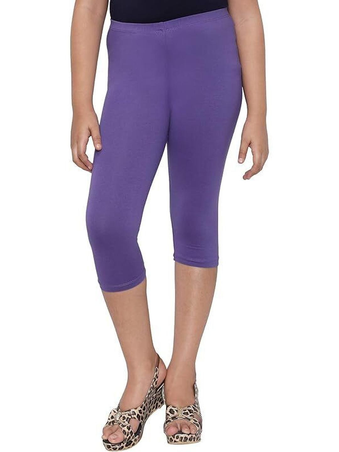 Tik Tok WEARS Girls Purple Cotton Capris