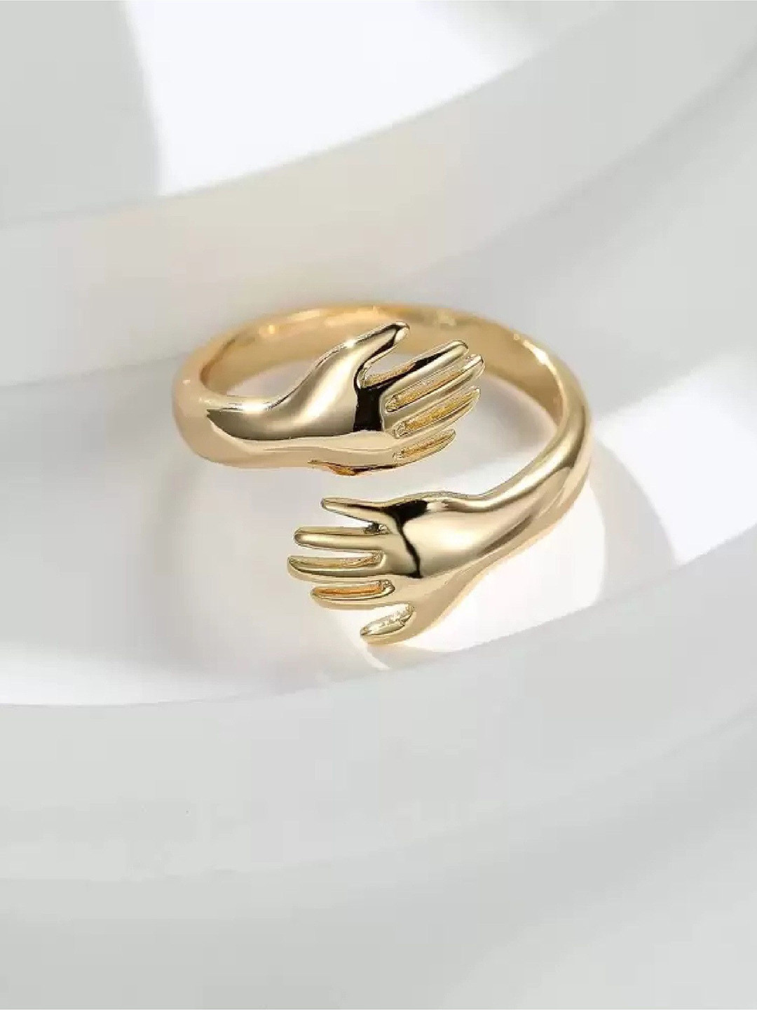 Crazy Fashion Unisex FAS Hug Design Adjustable Finger Ring