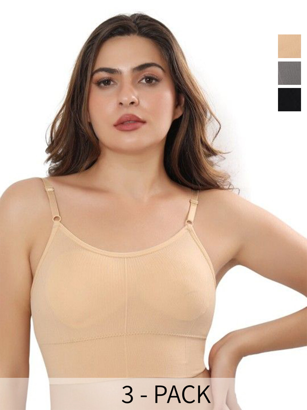 CALBONE Women Pack of 3 Full Coverage Lightly Padded T-shirt  Bra