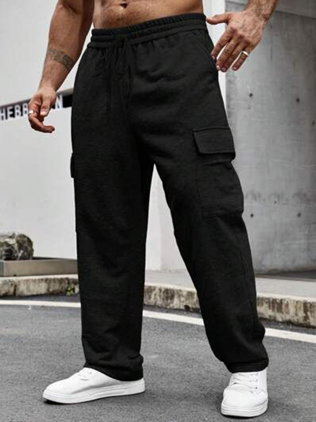 The Modern Soul Men Loose Fit Cargo Track Pants