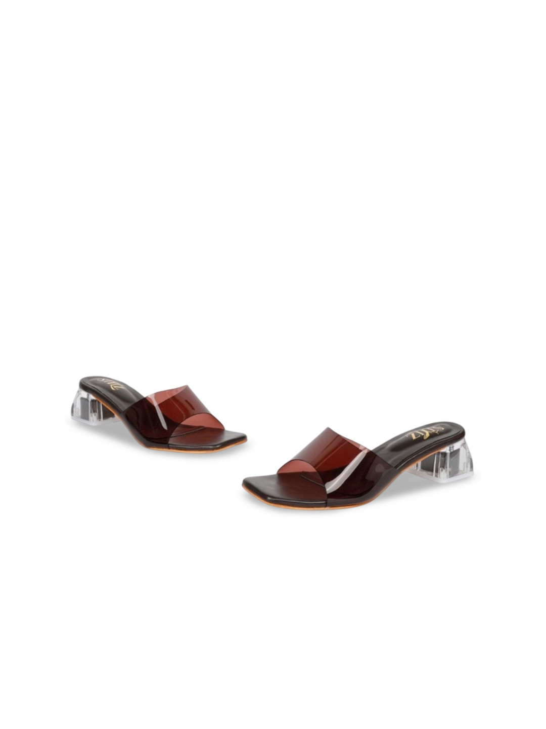 stylzrepublic Women Synthetic Patent Block Sandals