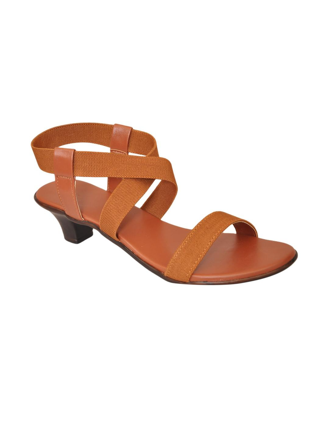 saanvishubh Women Tan Block Heels