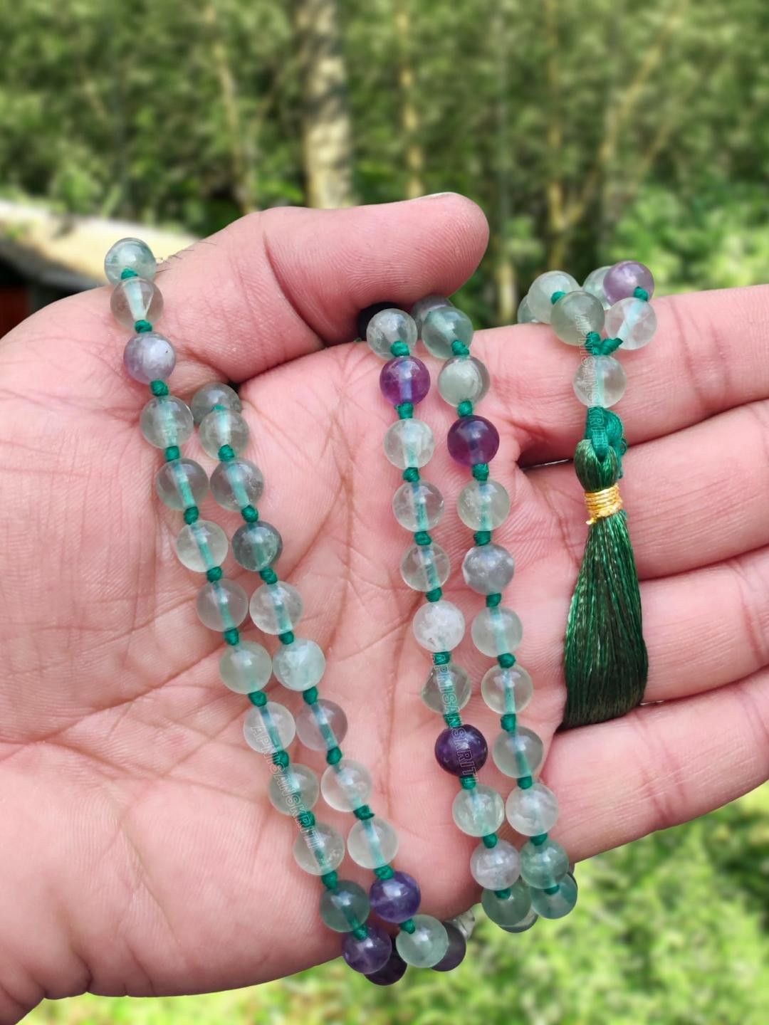Apnisanskriti Unisex Multi Fluorite Stone Mala