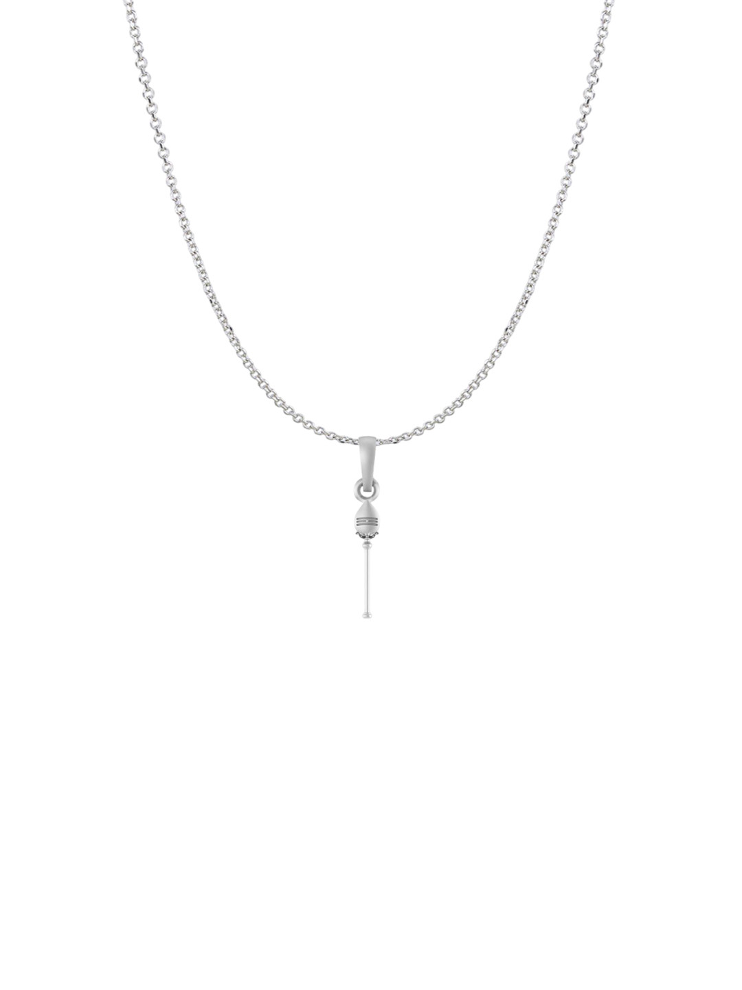 AKSHAT SAPPHIRE 925 Sterling Silver Vel Pandel Pendant With Anchor Chain