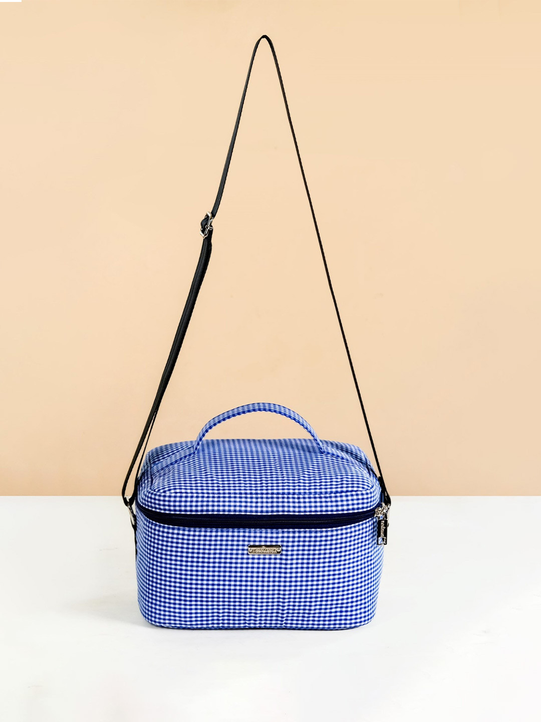 Nestasia Blue Checkered Insulated Lunch Bag