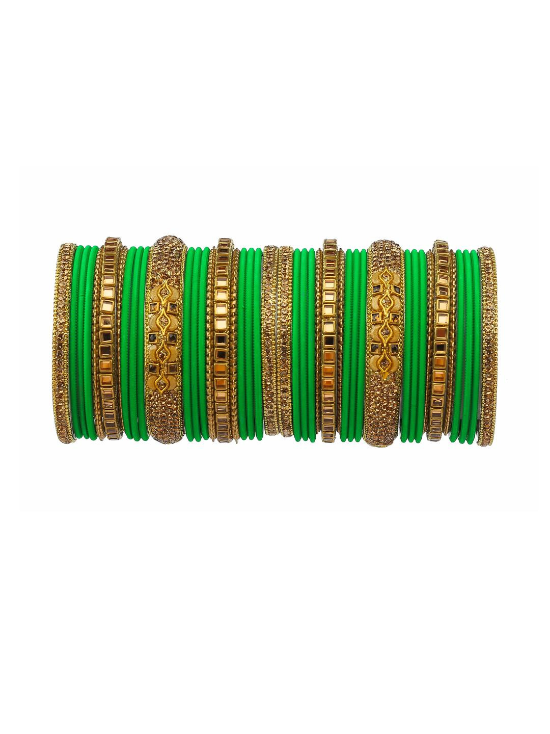 GLIKA Green Alloy Bangle