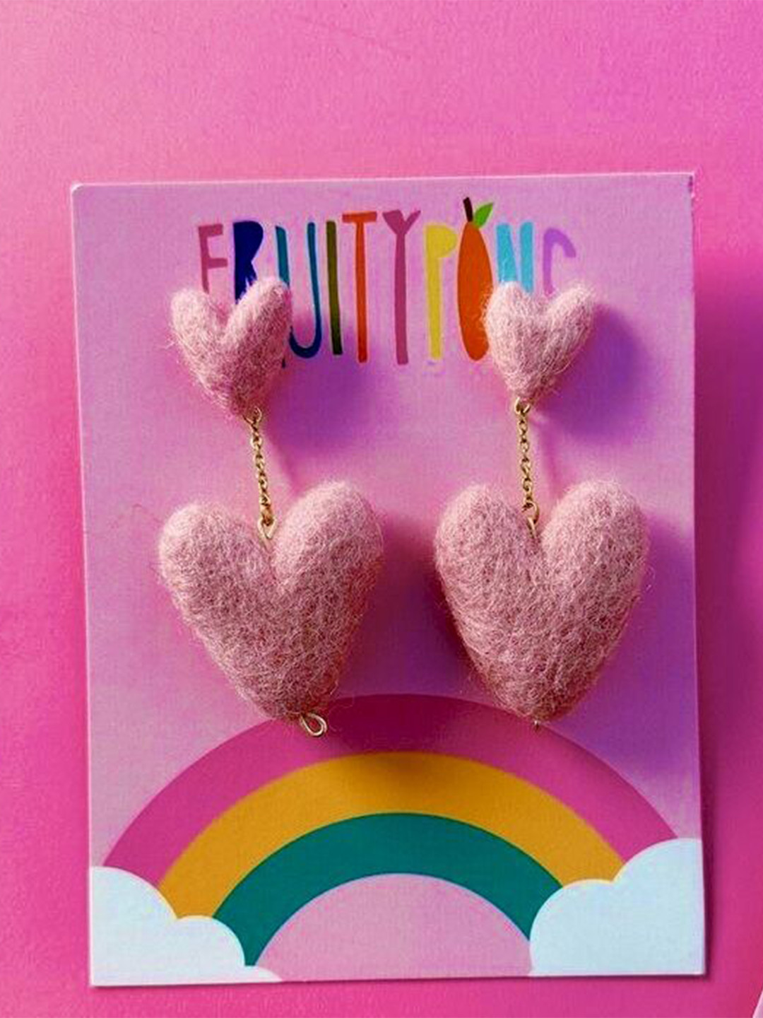 BITCH PLZZ ACCESSORIES Heart Shaped Drop Earrings