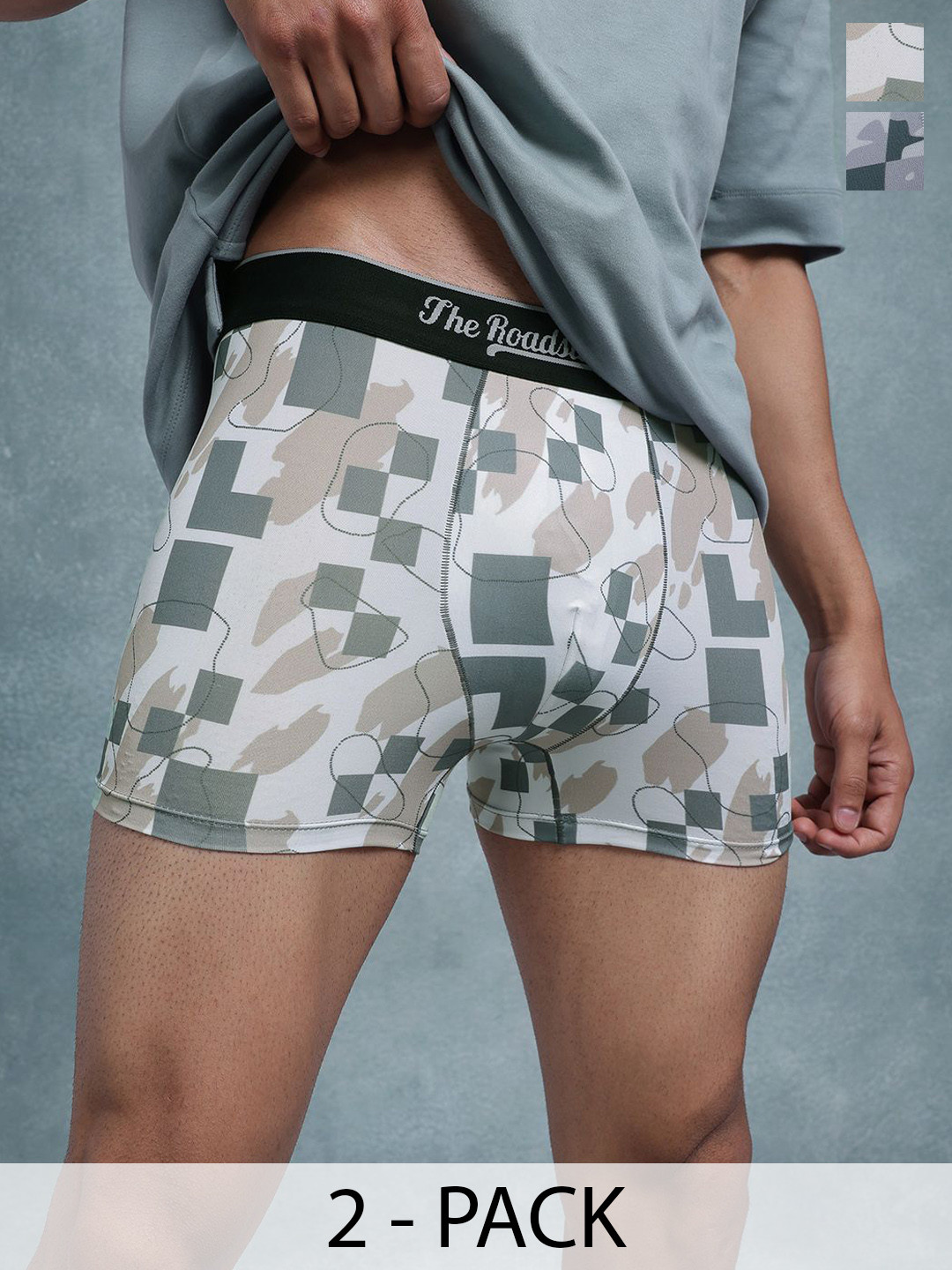 The Roadster Lifestyle Co Selection Of 2 Printed Ultrasoft Waistband Trunk RO1-RO15-S