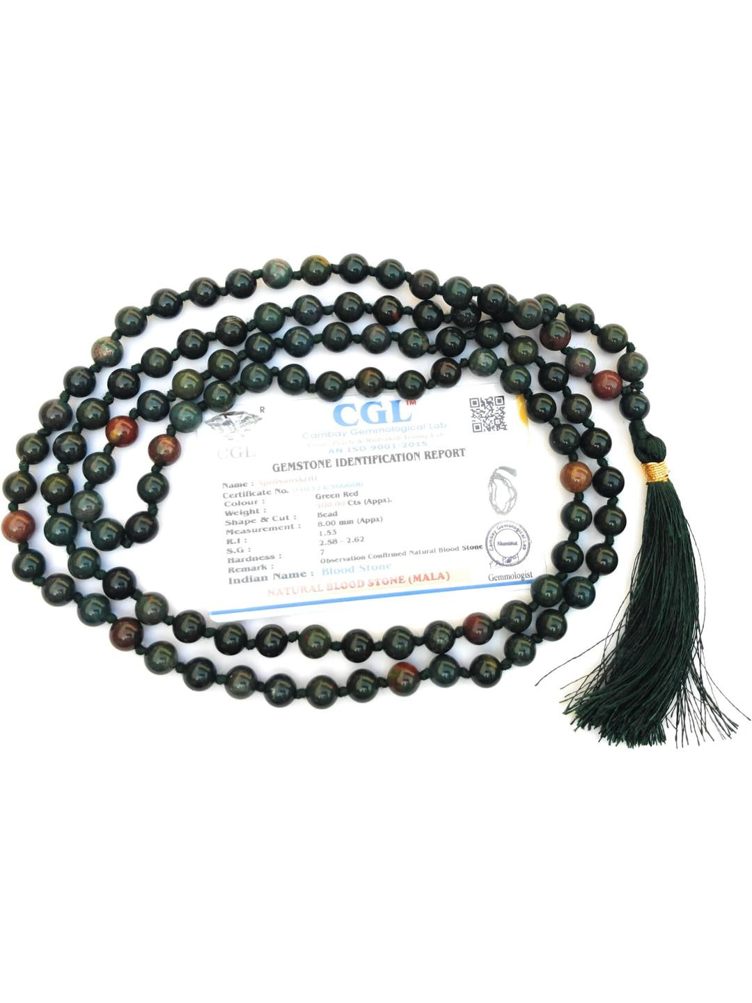 Apnisanskriti Unisex Blood Stone Mala