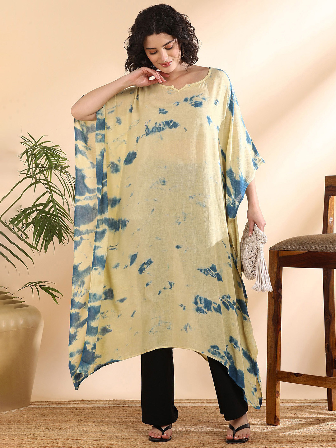 Maaesa Tie & Dyed Kaftan Kurta