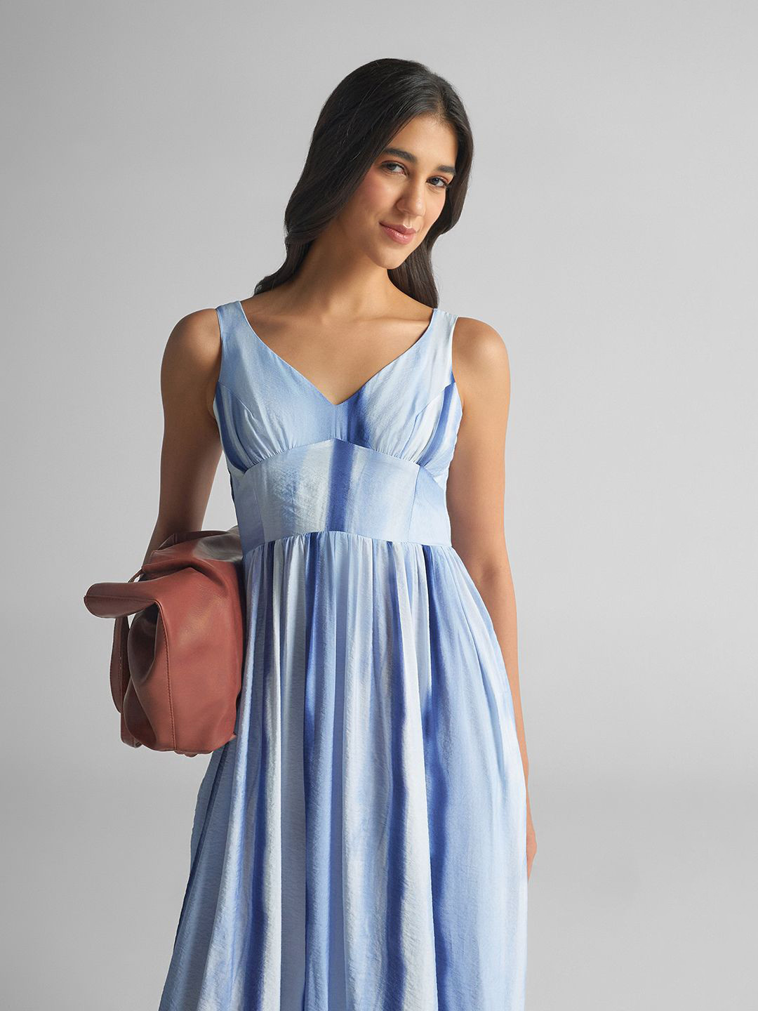 GABLOR Women Striped Empire Maxi Dress