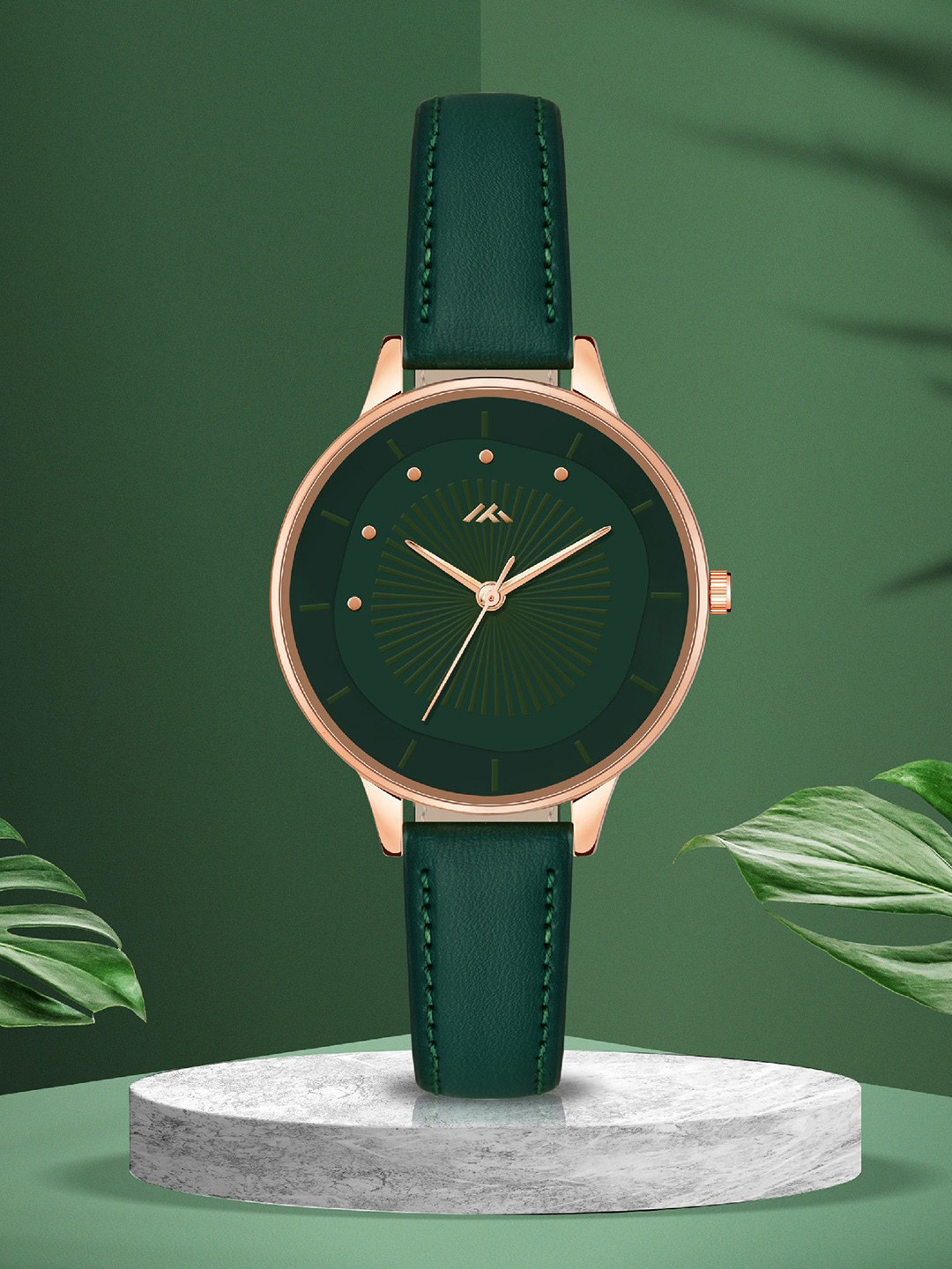 DOUBLERUN Women Dial & Leather Straps Analogue Multi Function Watch H05NMT-573