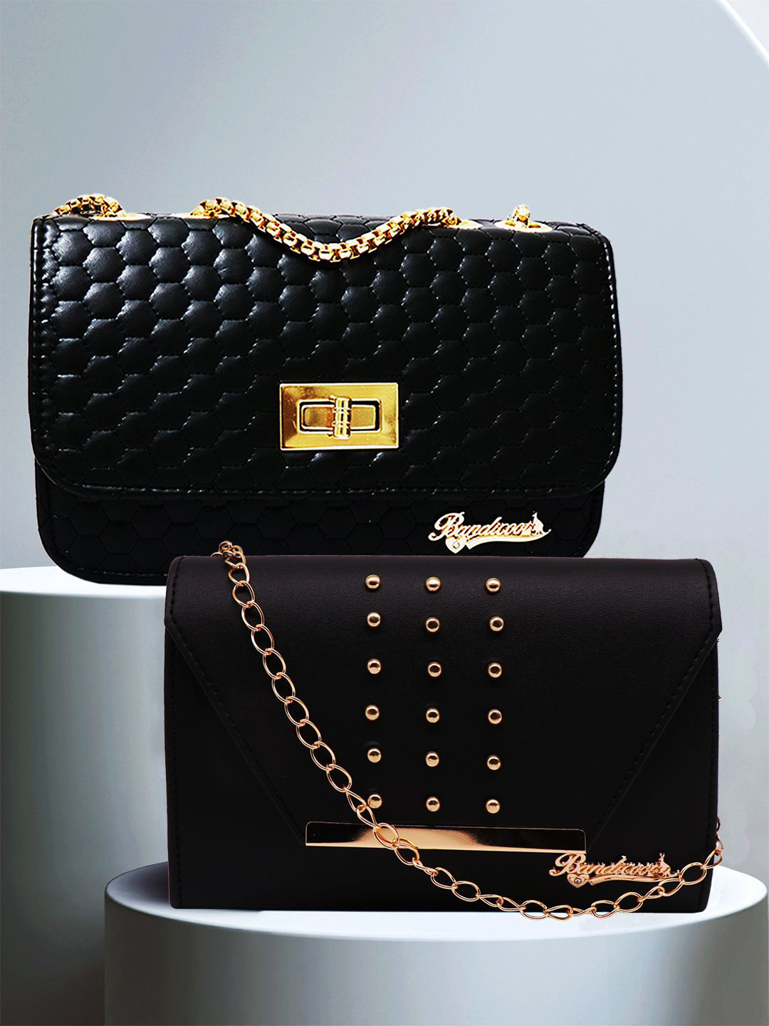 BANDICOOT Set OF 2 PU Structured Sling Bag
