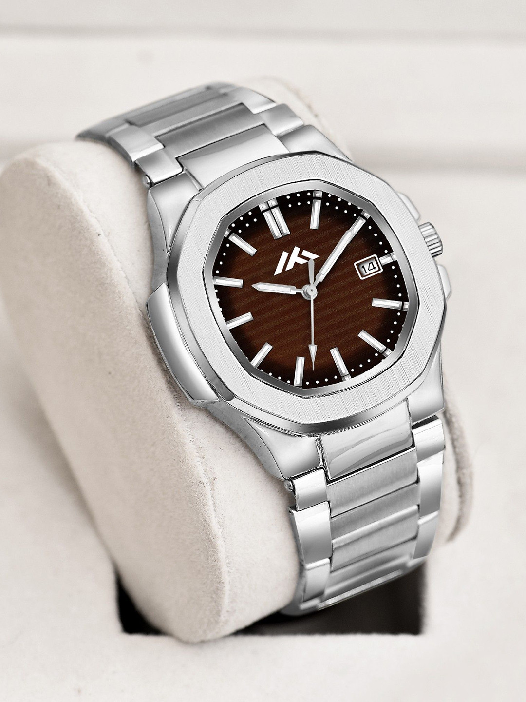 DOUBLERUN Men Dial & Bracelet Style Straps Analogue Multi Function Watch H05NMT-807